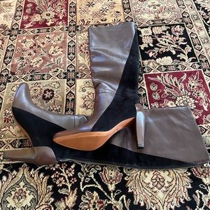 Sammie, two toned leather boots